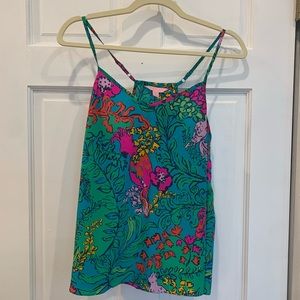 Lilly Pulitzer Printed Dusk Silk Tank